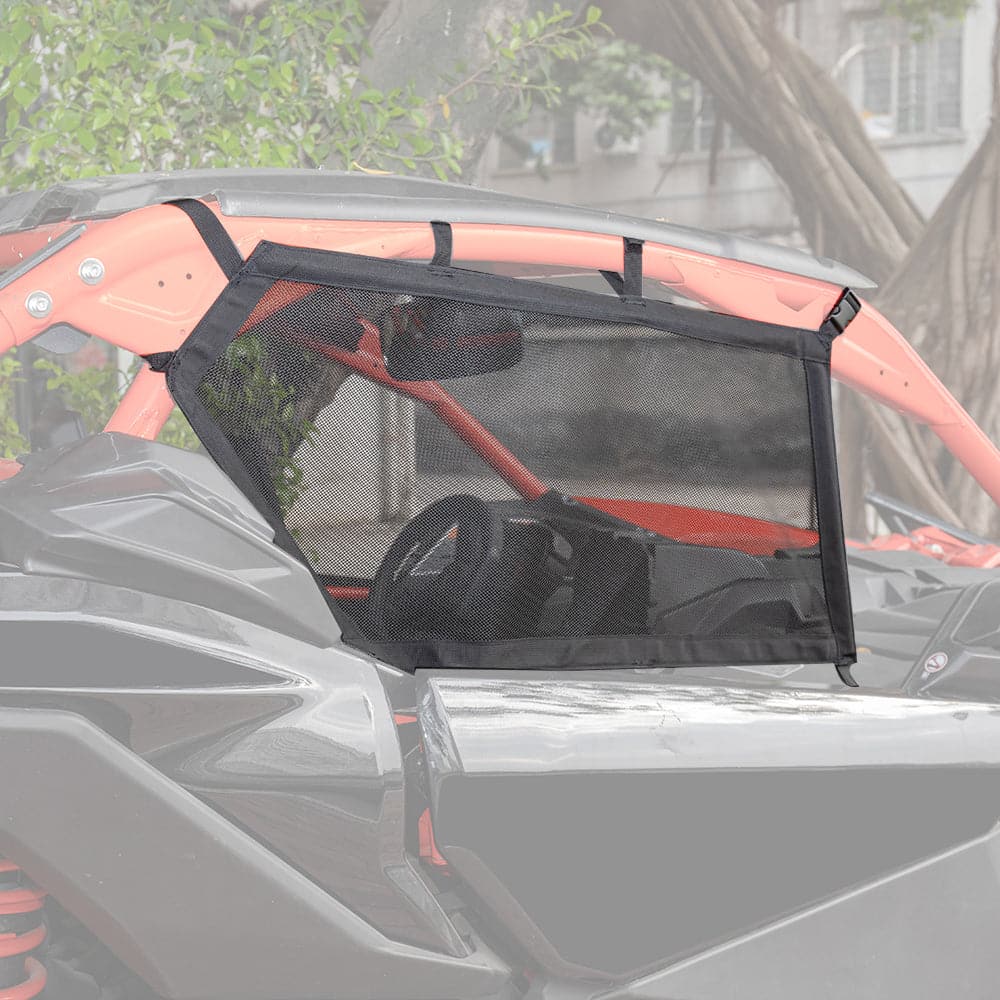 Can Am Maverick X3 One Pair Window Nets Black Protective Net UTV 2017-2019 - KEMIMOTO