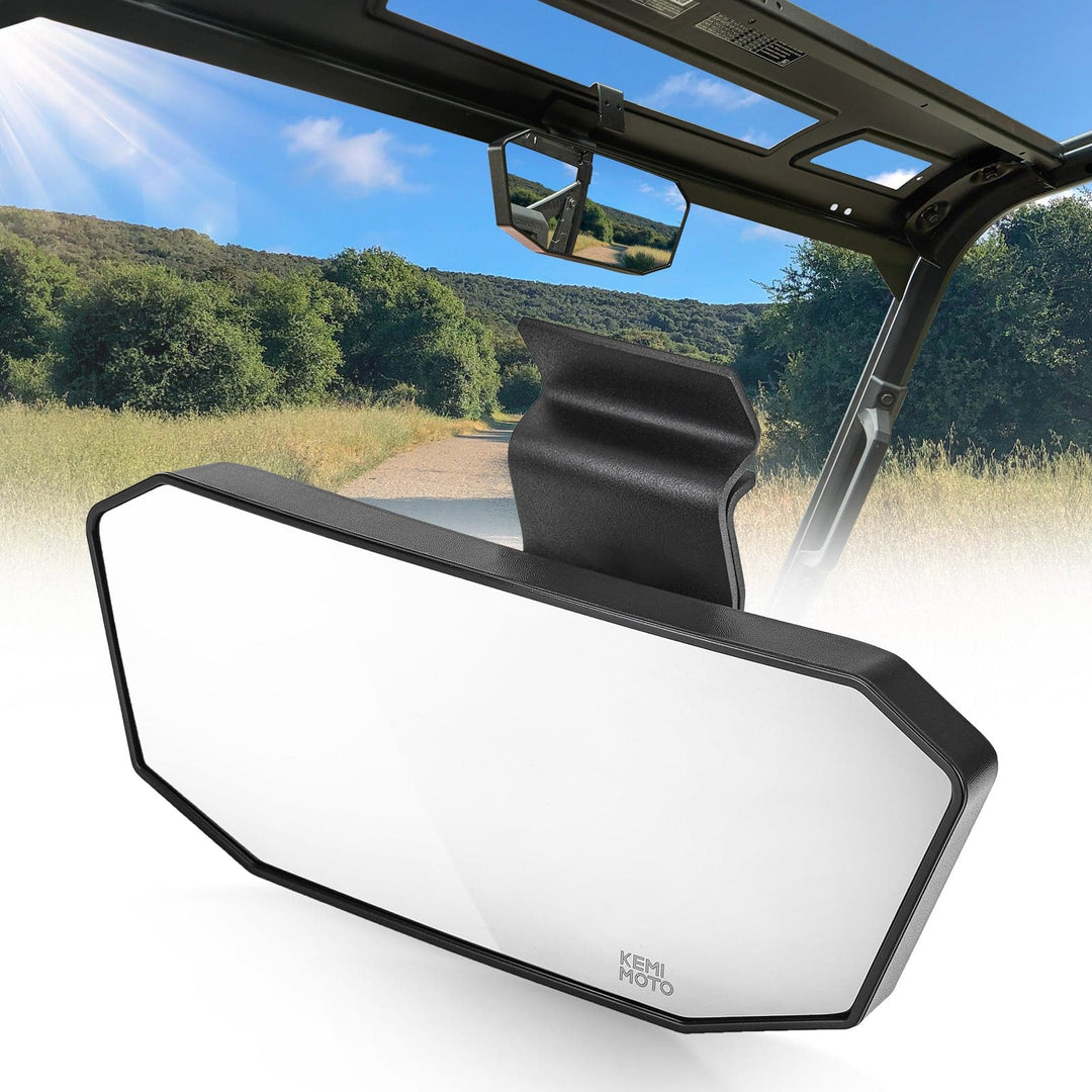 Can Am Defender Polaris Ranger Center Mirror No Drilling Easy Installation - KEMIMOTO