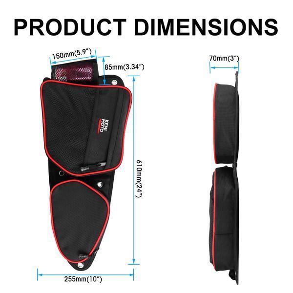 Polaris RZR 900/ 1000 Front Door Side Door Bags with Knee Pad Polaris & Side Nerf Bars Rock Sliders - KEMIMOTO