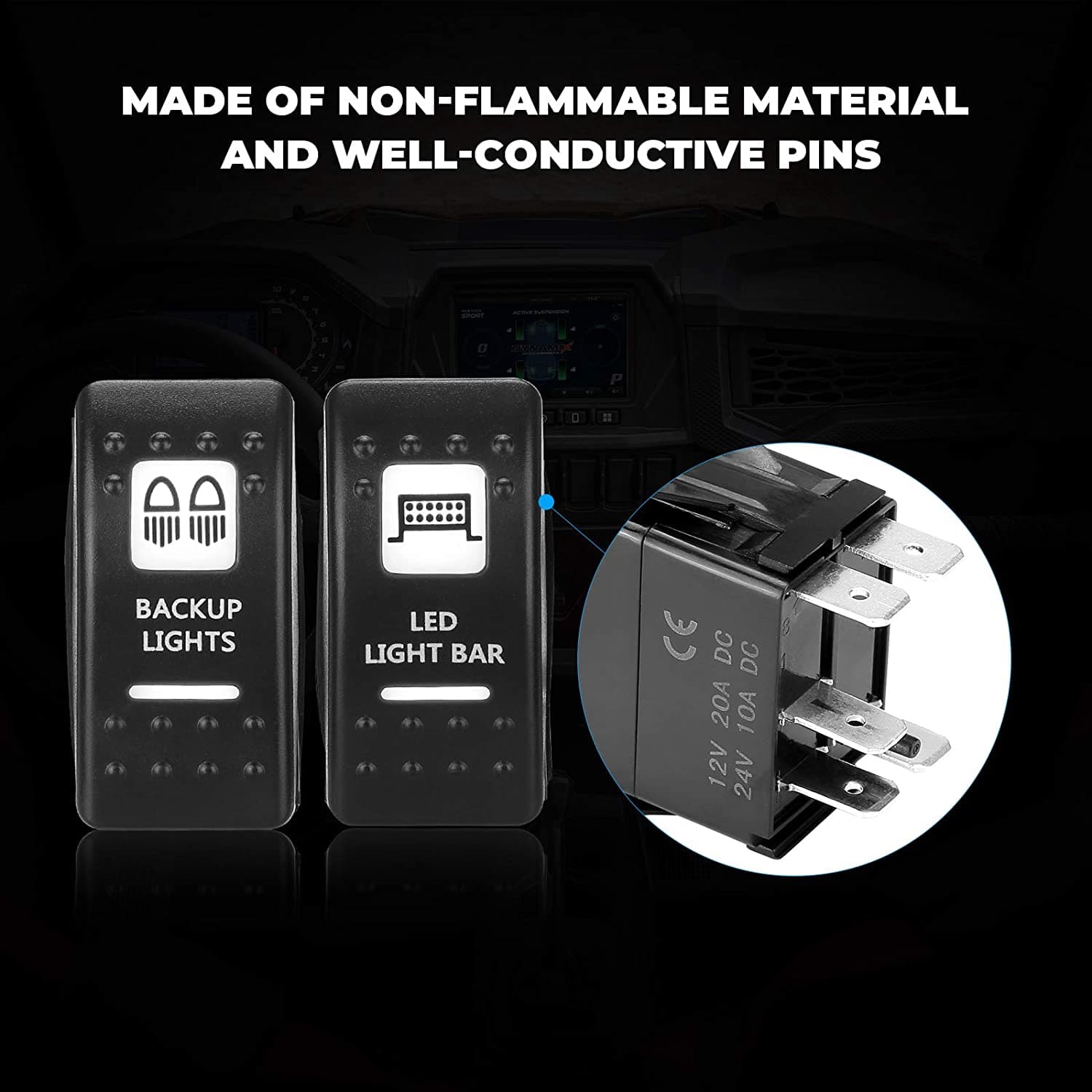Utv Rocker Switch Types 5 Pin ATV Rocker Switch – CA Kemimoto