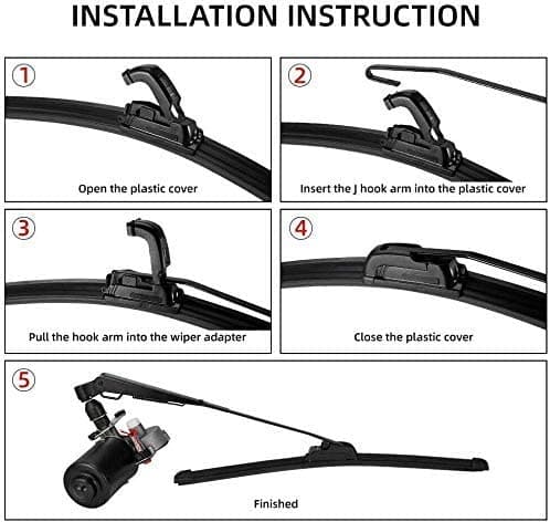 12V Electric Windshield Wiper Kit 16" For most UTV, Fits Polaris RZR, Ranger, Can-Am,etc - Kemimoto