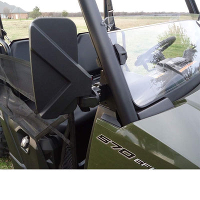 Polaris Ranger & Can-Am X3 Side View Mirrors with Lock and Ride Cab System/Heavy Duty Large Size - KEMIMOTO