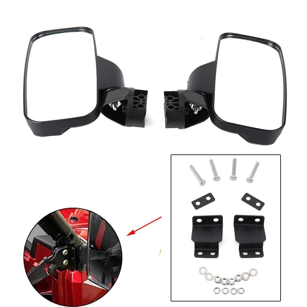 Polaris Ranger & Can-Am X3 Side View Mirrors with Lock and Ride Cab System/Heavy Duty Large Size - KEMIMOTO