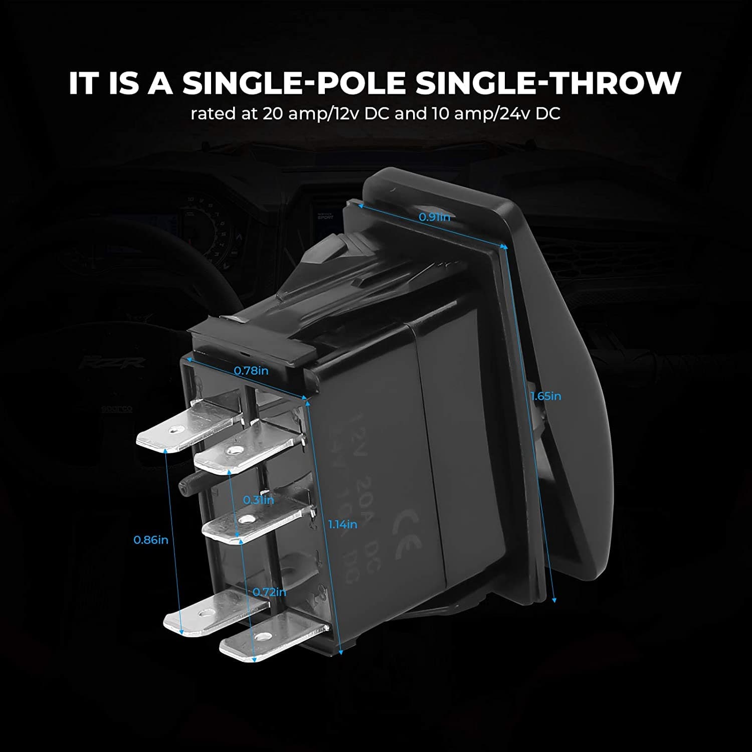 5 Pin ATV Rocker Switch – CA Kemimoto