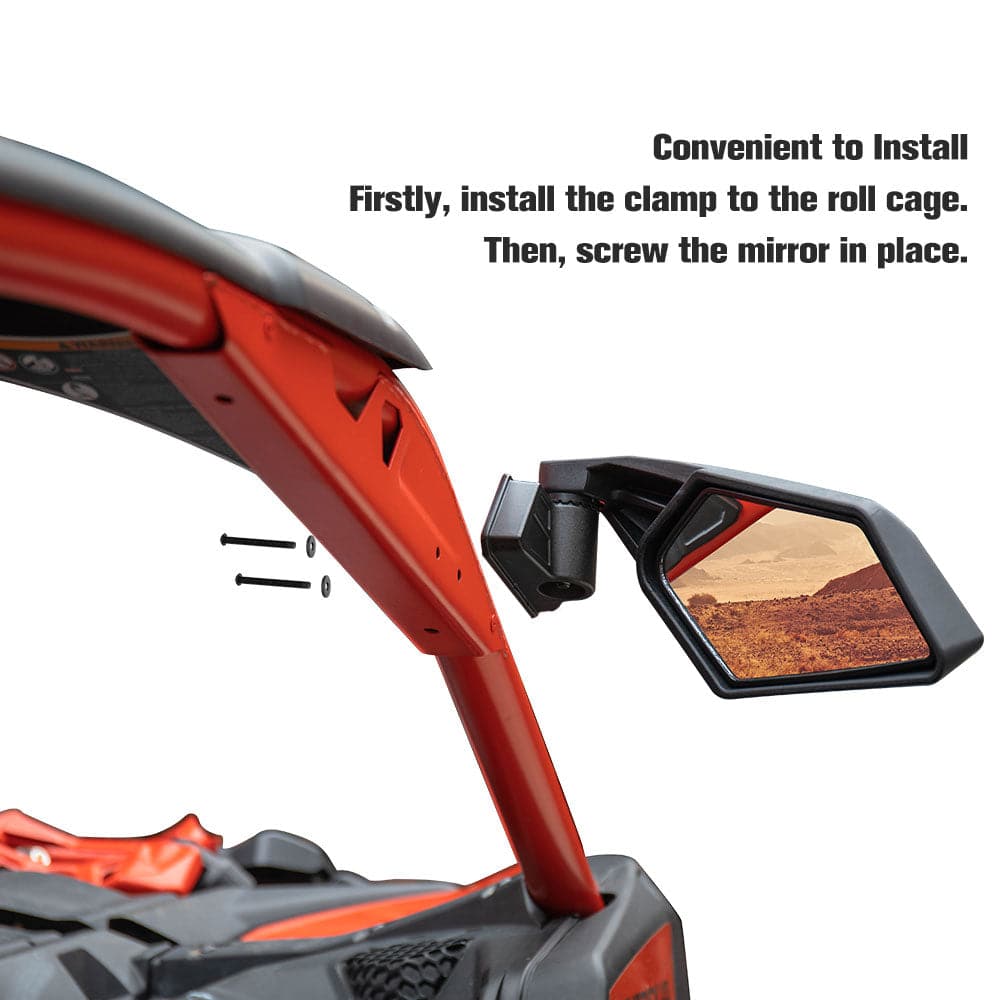 Can-Am Maverick X3/ X3 MAX Rearview Mirrors & Navigation Storage Box and Holder - KEMIMOTO