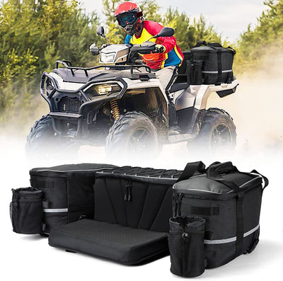 ATV  Seat Bag / Cargo Bag with Soft Coolers for Polaris Sportsman Rancher Rubicon Foreman Grizzly - Kemimoto