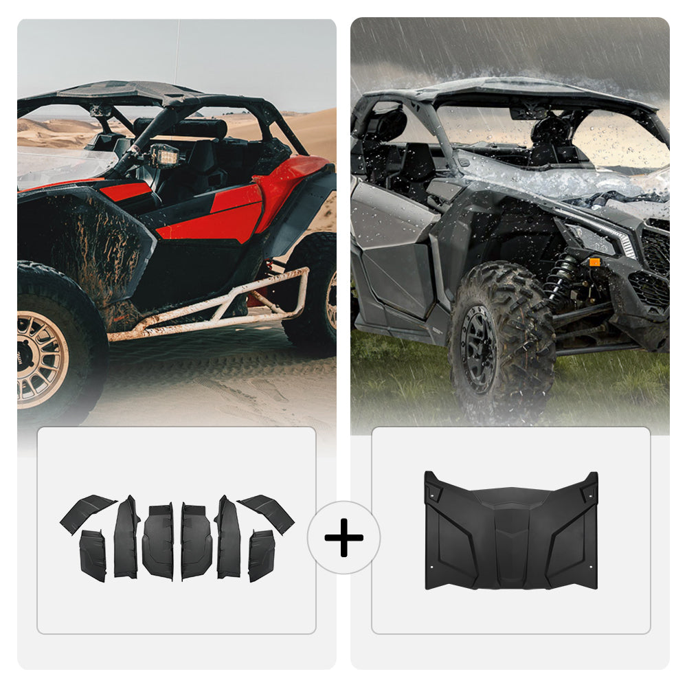 Extended Fender Flares & Hard Roof For Can-Am Maverick X3 - Kemimoto