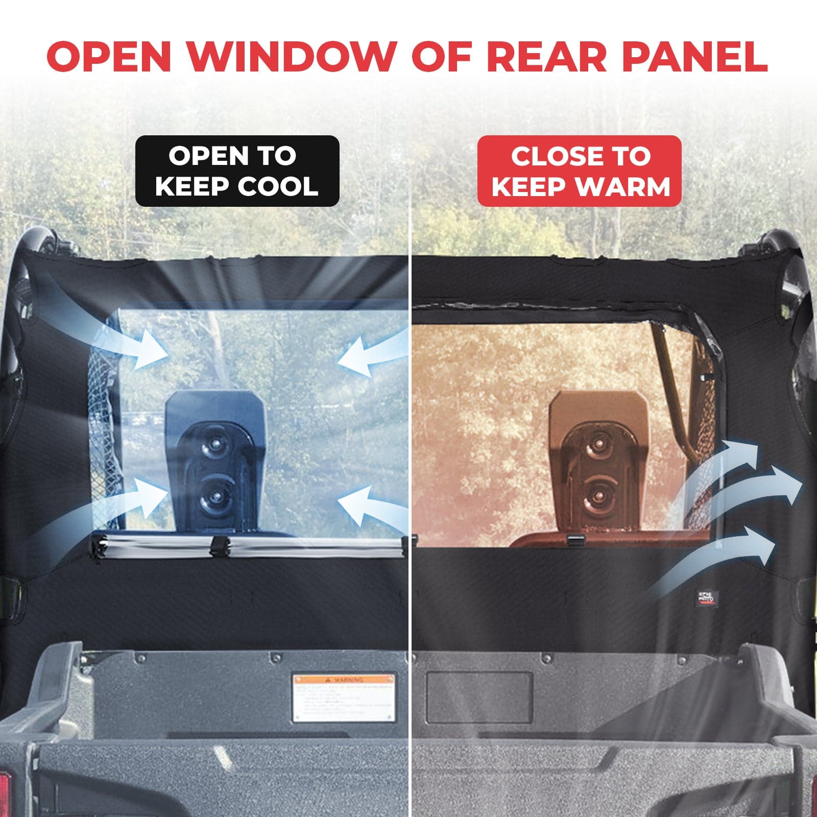 Pioneer Fabric Rear Panel with Open Window - KEMIMOTO