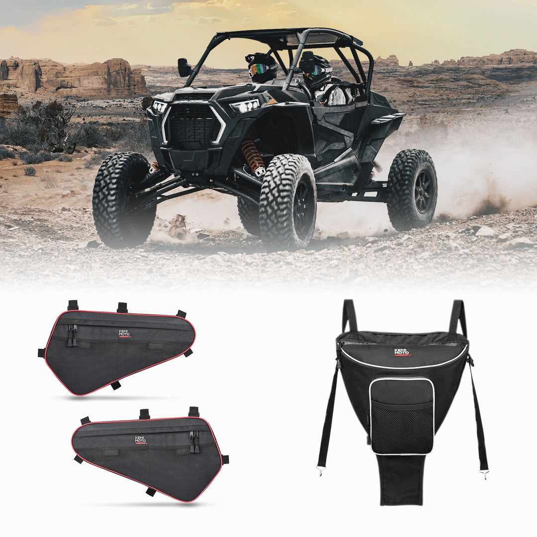 Lower Door Storage Bag & Center Storage Bag Fit Polaris RZR