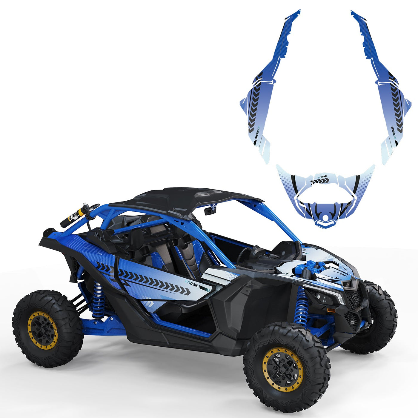 Graphic Decal fit Can Am Maverick X3 | Blue