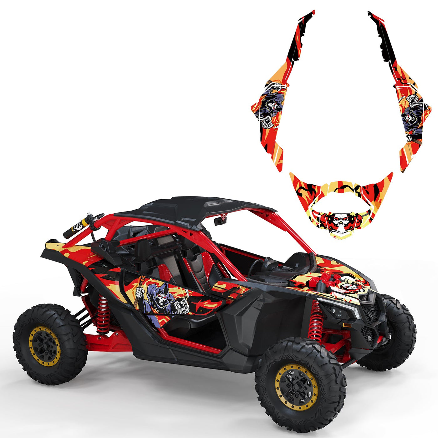 Graphic Decal fit Can Am Maverick X3 | Grim Reaper