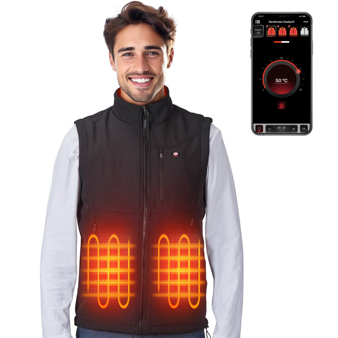 Lightweight Heated Vest for Men with Battery Pack Included