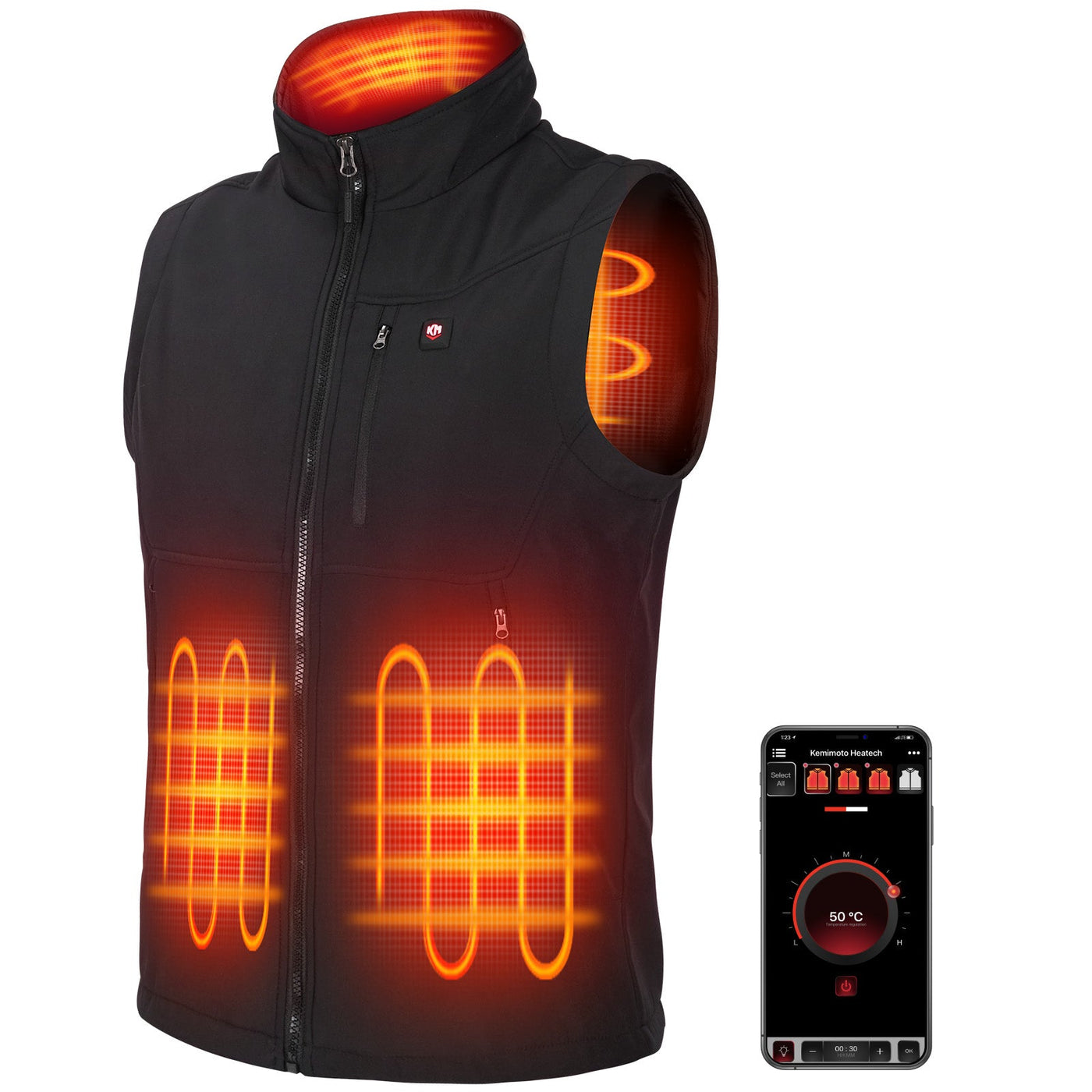 Lightweight Heated Vest for Men with Battery Pack Included