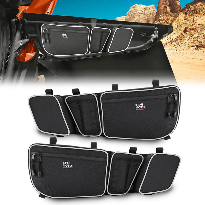 Can-Am Maverick X3 / X3 Max Front Door Storage Bags & Door Handle - KEMIMOTO