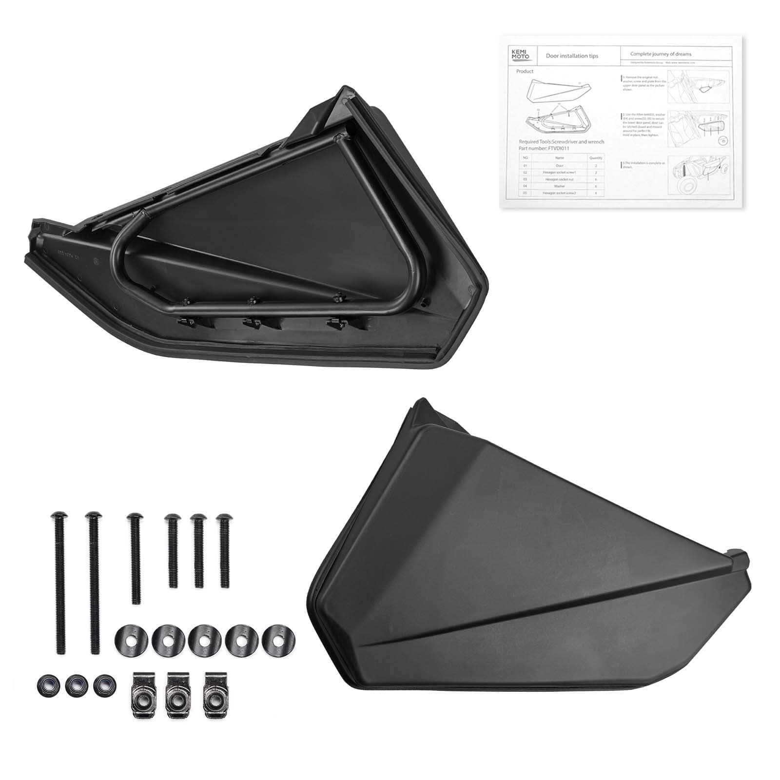 Can-Am Maverick X3 Front Lower Door Inserts & Mud Fender Flares - KEMIMOTO