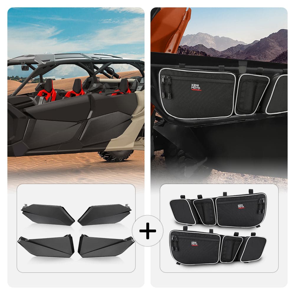 Can-Am Maverick X3 MAX Lower Doors Panels & Front Door Strorage Bags - KEMIMOTO