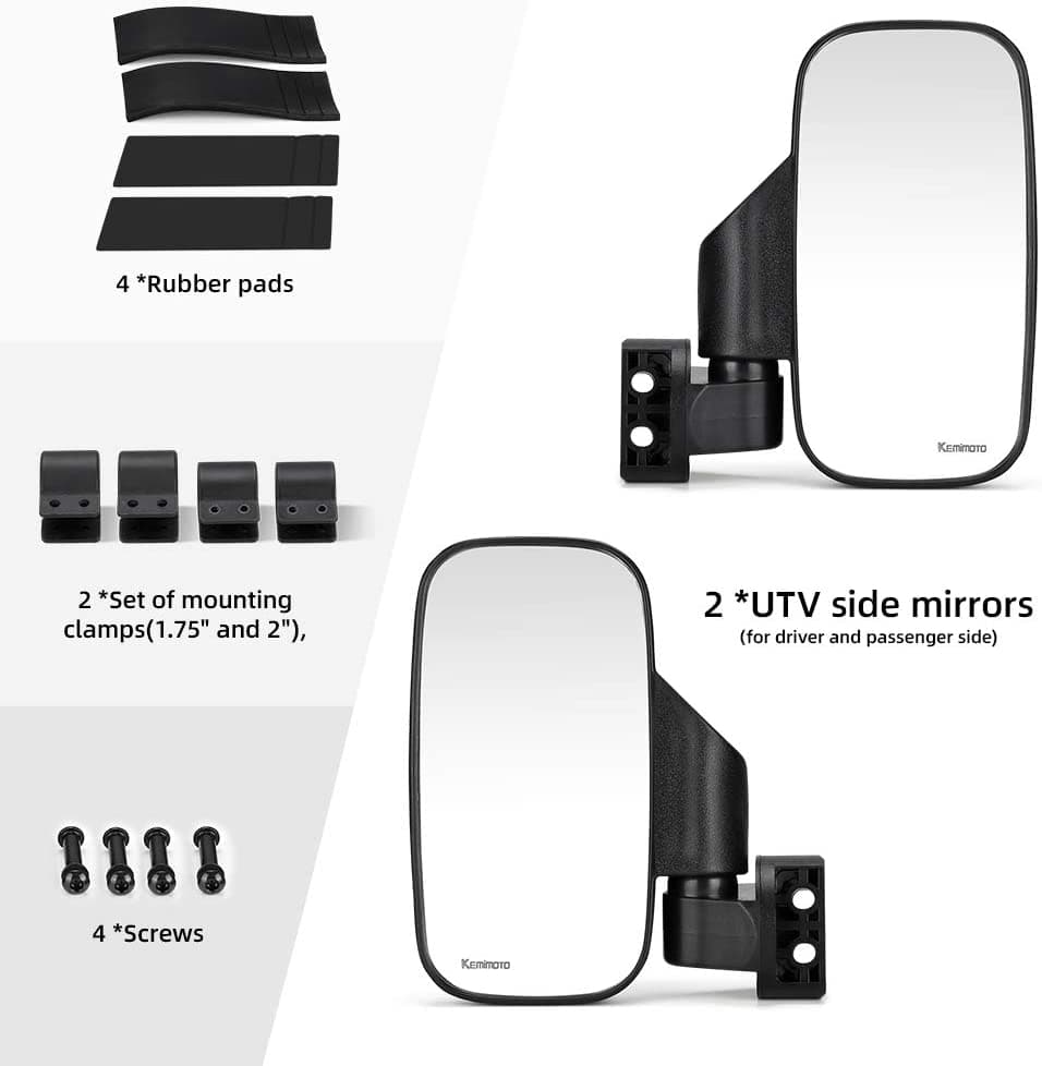 Side Mirrors And Rear Mirror with 1.75