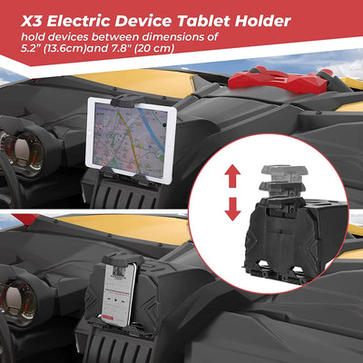 Can Am X3 Tablet Holder With Storage Box - Kemimoto