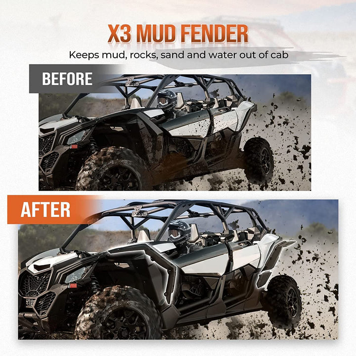 Can-Am Maverick X3 / X3 Max Mud Fender Flares - Kemimoto