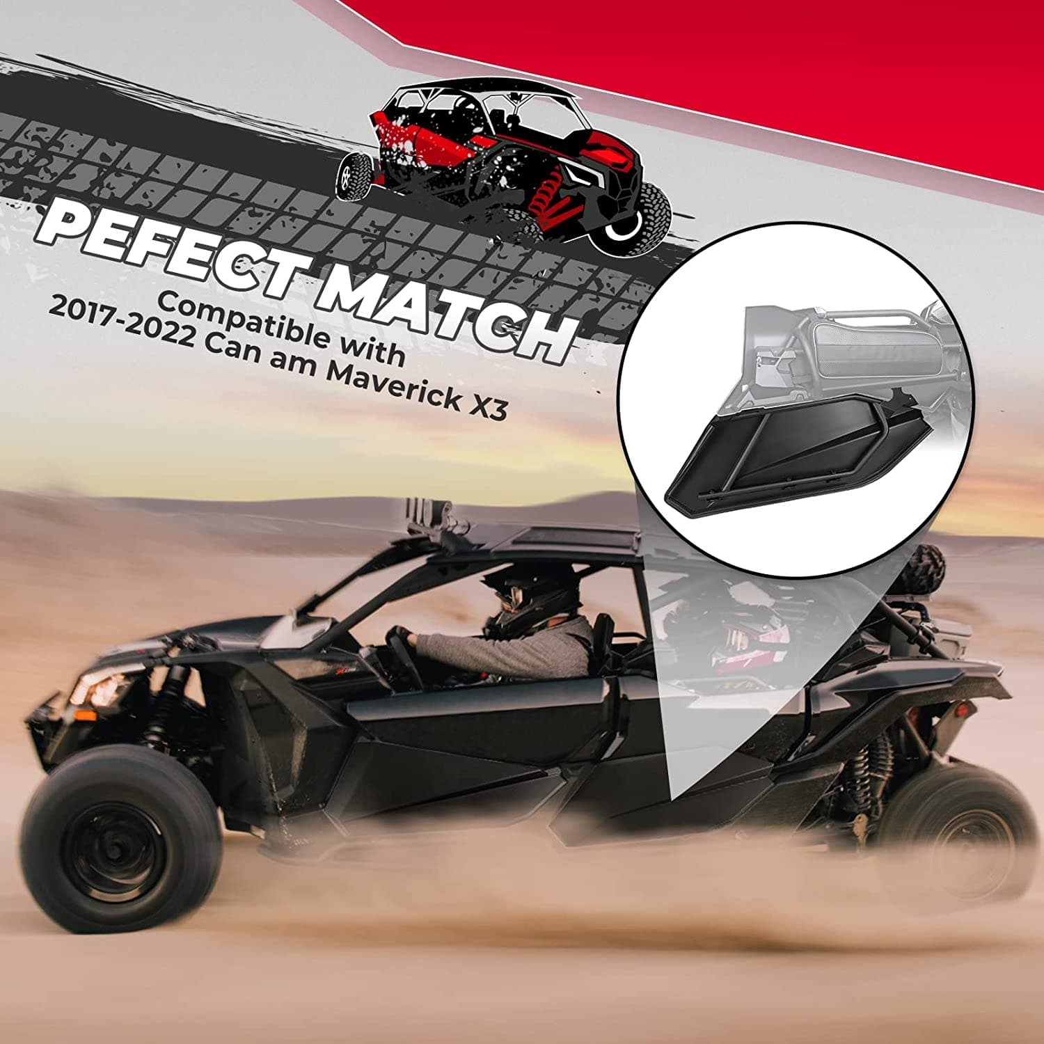 Can-Am Maverick X3 MAX Lower Doors Panels Kit (4Pcs) - Kemimoto