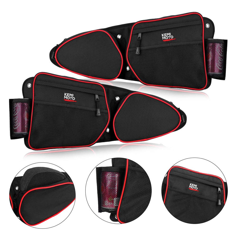 Polaris RZR XP 1000 900XC S900 Front Door Side Door Bags with Knee Pad - Kemimoto