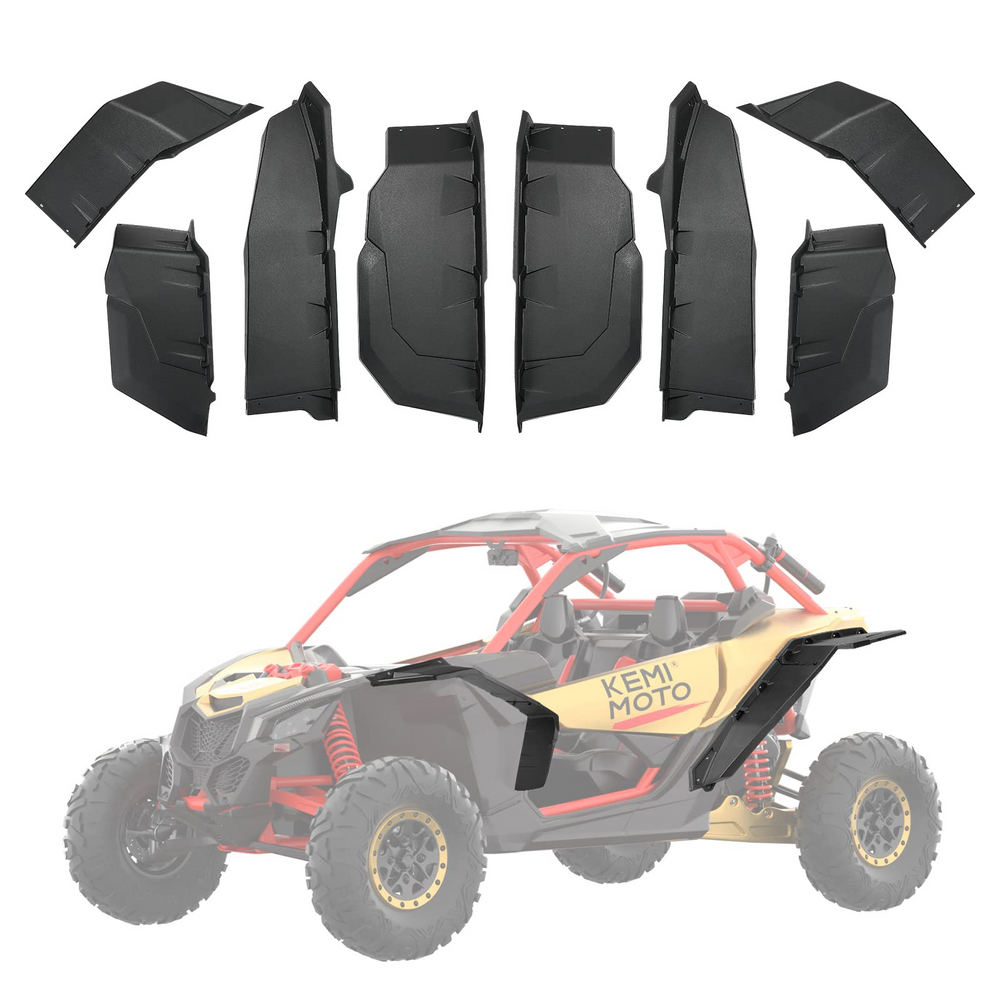Extended Fender Flares & Side Mirrors For Can-Am Maverick X3 - Kemimoto
