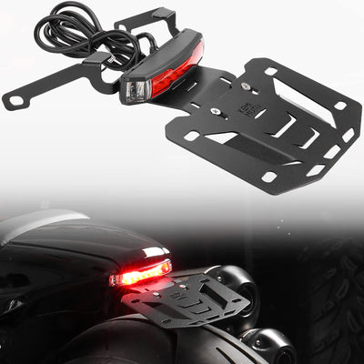 Motorcycle License Plate Bracket with LED Signal Light Fit Sportster S RH1250 2021-2023 - Kemimoto