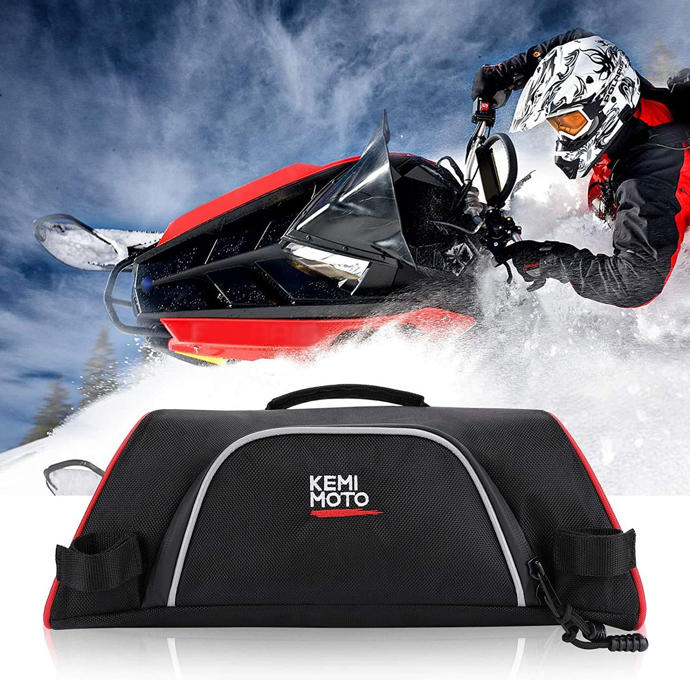 Upgraded 1680D Snowmobile Under Seat Bag Fit Polaris
