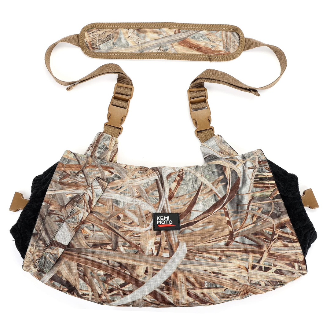 Camouflage Hunting Waist Pouch with Fleece/Pockets/Strap - Kemimoto
