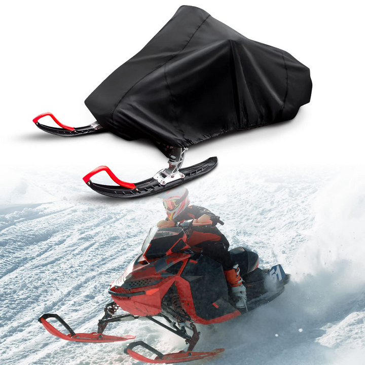 Snowmobile Cover 210D Sled Ski Cover, Universal Waterproof Storage Cover