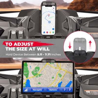 Tablet Holder, GPS Mount With Storage Box For Can Am Maverick Sport Trail - Kemimoto