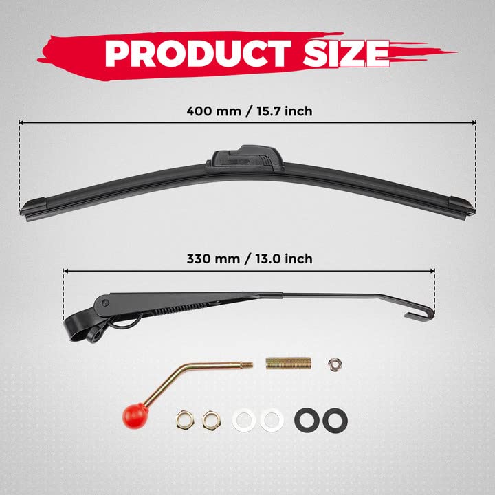 UTV Hand Operated Manual Windshield Wiper Kit