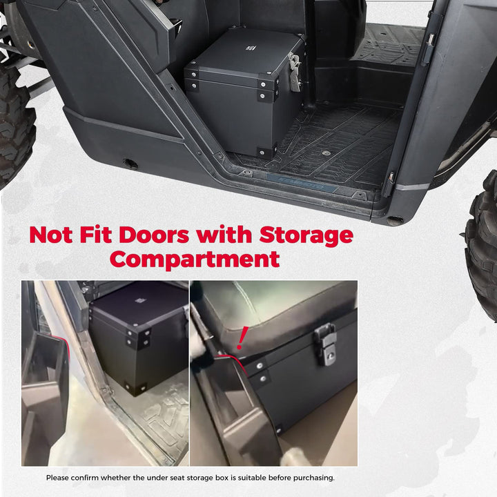 UTV Under Seat Storage Box Fit Polaris Ranger XP 1000 / Crew (2018-2023)