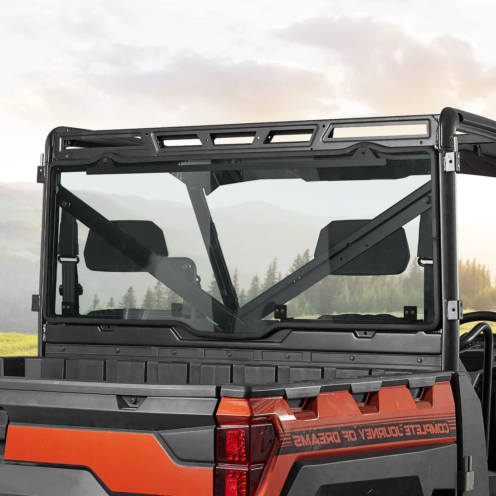 Polaris Ranger Rear Windshield Window Tint(Fit Roof) - Kemimoto