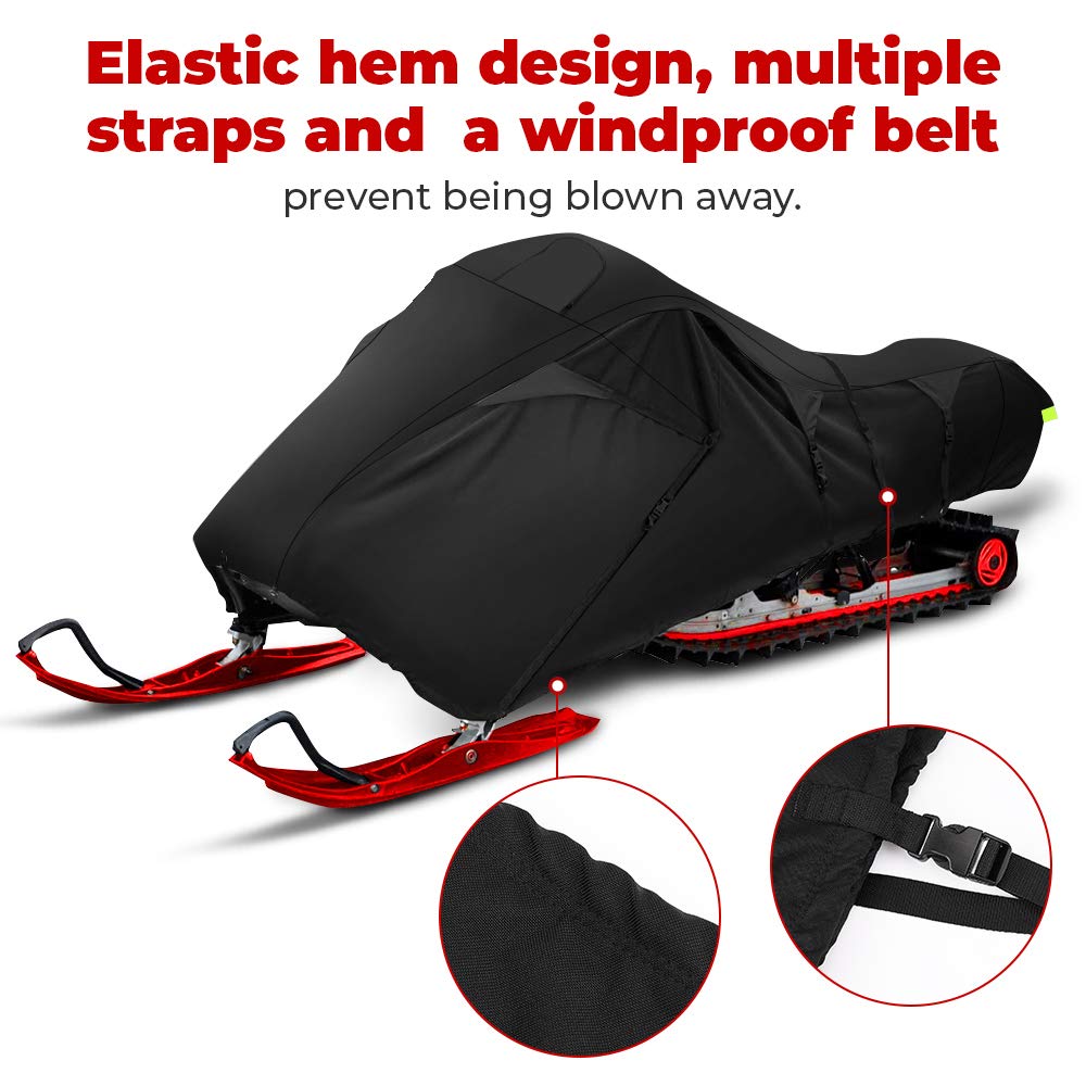 600D Heavy-Duty Snowmobile Cover Waterproof for Ski Doo Arctic Cat Polaris
