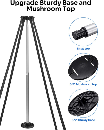 Boat Cover Support Pole With Four Webbing Straps - Kemimoto