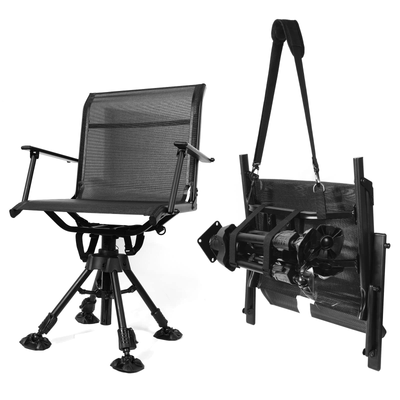 Huting Fishing Chair, 360° Silent Swivel Hight Adjustable Quick Folding Blind Chair - Kemimoto