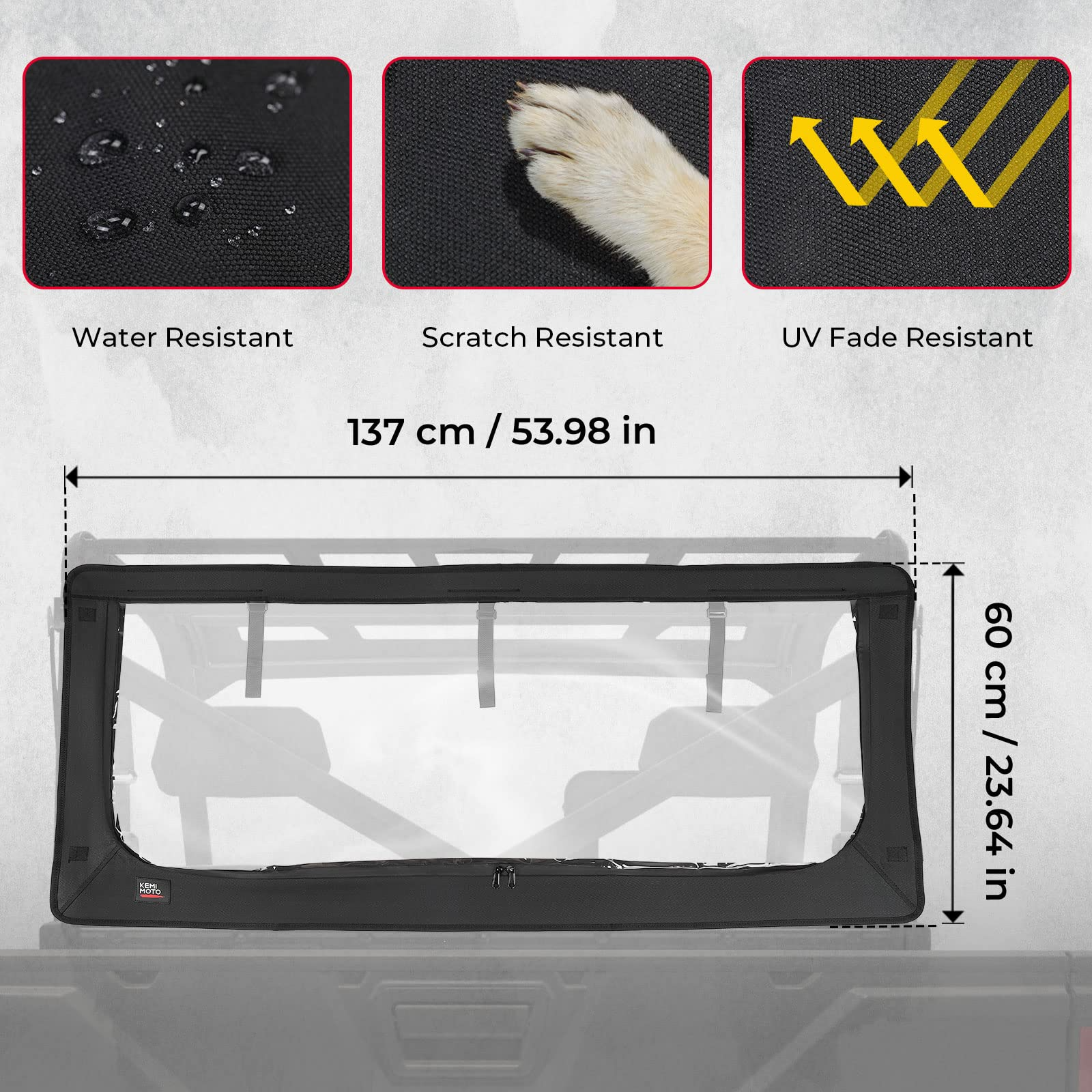 Rear Window Windshield for Polaris Ranger