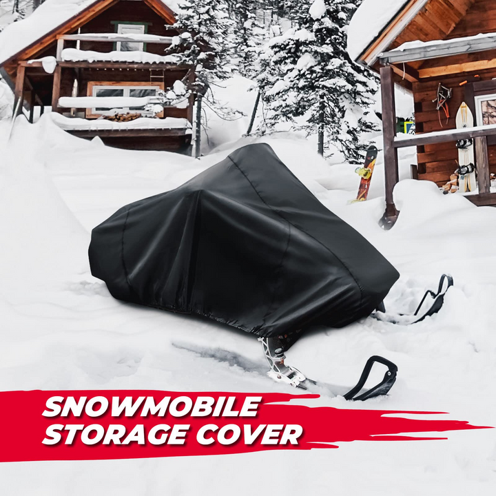 Snowmobile Cover 210D Sled Ski Cover, Universal Waterproof Storage Cover