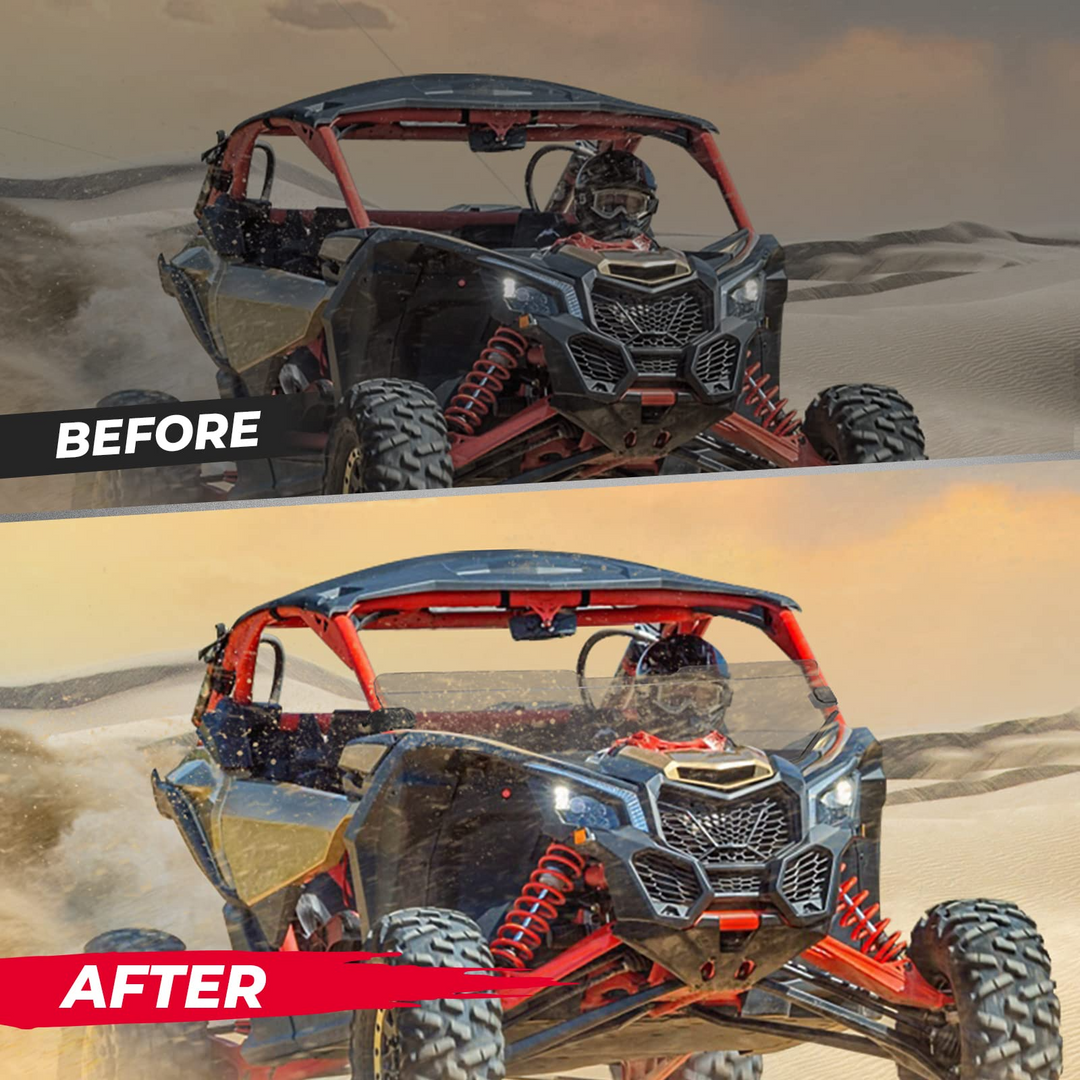 Can-Am Half Front Windshield Fit Maverick X3 2017-2013 - Kemimoto