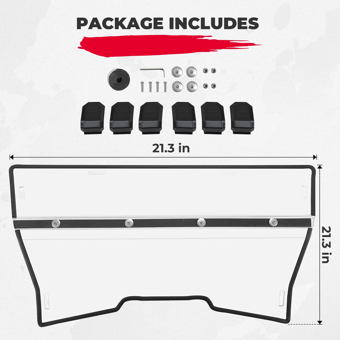 Rear Windshield Scratch Resistant For CFMOTO ZForce 950 - Kemimoto