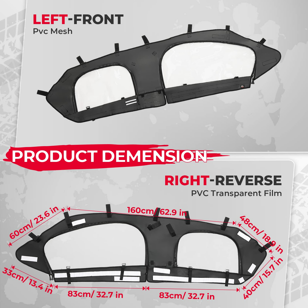 Soft Cab Enclosure Upper Doors For Can-Am Maverick X3 MAX - Kemimoto