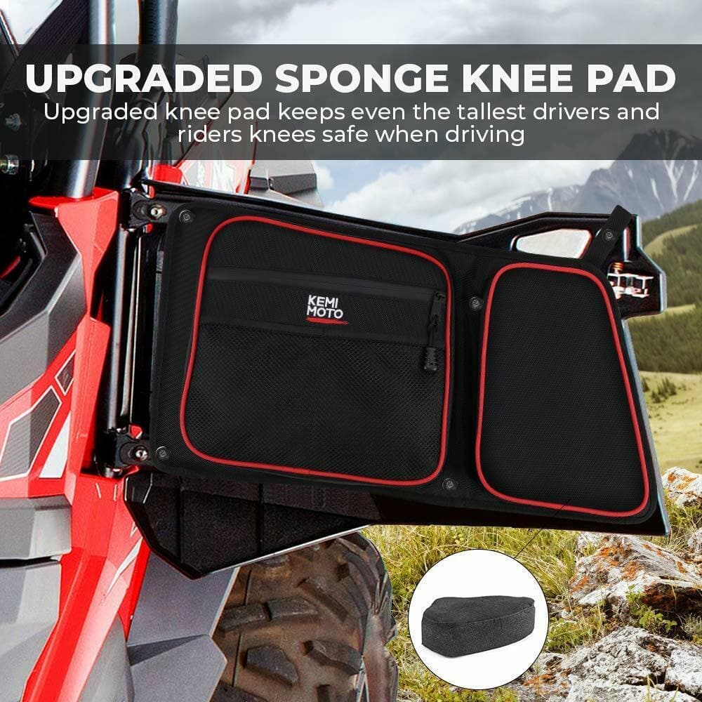 UTV Rear Side Door Bags Knee Pad for Polaris RZR 4 900 XP 4 1000 2014-19 (One Pair) - KEMIMOTO